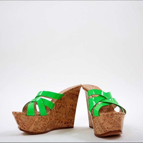 Casadei Shoes - Casadei Neon Green Wedge
